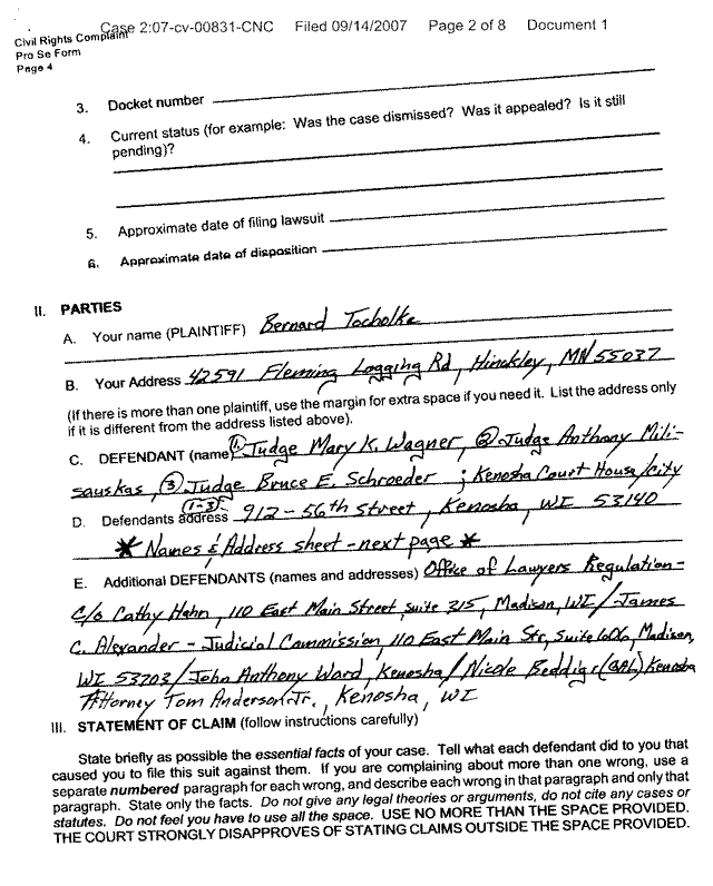 Case Filing for District Court